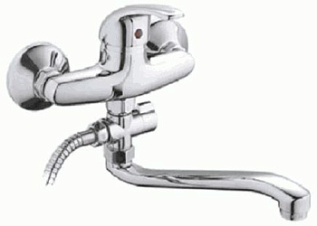 Смеситель Ledeme Н29-В настенный, для ванны и душа, с душевой лейкой, хром L2129-B