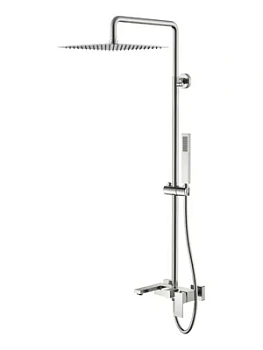 Душевая система Boheme 478-NB настенная, однозахватная, верхний/ручной душ, никель браш
