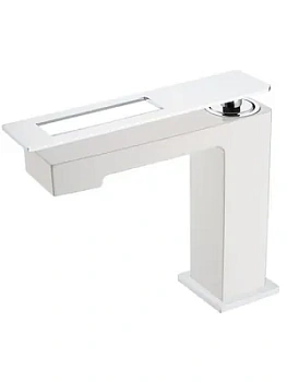 Смеситель Boheme 141-WCR для раковины, на 1 отверстие, однозахватный, белый+хром