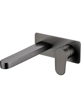 Смеситель Boheme 455-GM для раковины, встраиваемый, однозахватный, графит
