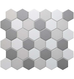 Ceramics Porcelain Hexagon Mix Grey 51 28.4X32.4