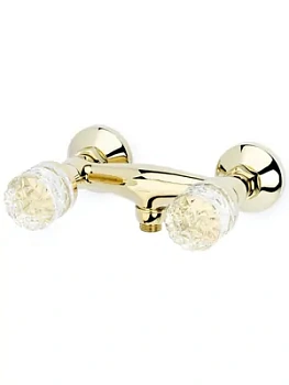 Смеситель Boheme 294-CRST для душа, настенный, двухзахватный, золото