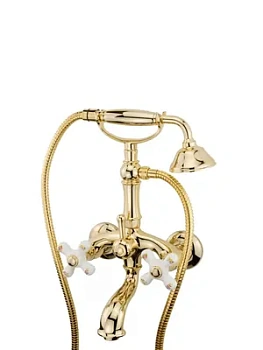 Смеситель для ванны/душа Migliore настенный, белый/золото ML.PRO-8802.DO