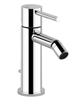 Смеситель Gessi Via Tortona 18607.031 однозахватный для биде, с донным клапаном, хром