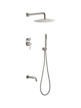 Душевая система Boheme 464-2-NB встраиваемая,верхний/ручной душ, с изливом, никель браш