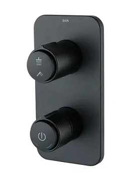 Смеситель Iddis Push Control для душа, встраиваемый, кнопочное управление, черный матовый SLIBLBTi67
