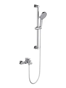 Смеситель для ванны/душа Aquatek AQ1748CR настенный, с душевым гарнитуром, цвет: хром