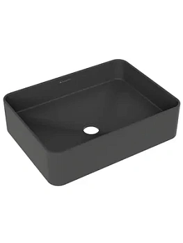Раковина накладная Aqueduto 500х370х135, прямоугольная, без перелива, черный матовый ESP0440