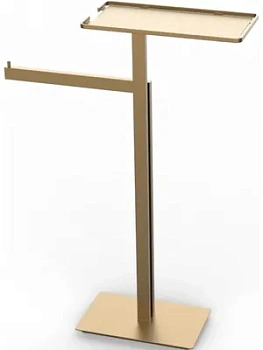Стойка напольная Boheme с полкой и полотенцедержателем, матовое золото 10952-MG