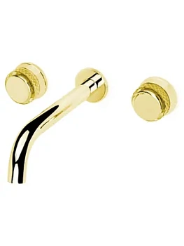 Смеситель Boheme 152-2-G-A для раковины, встраиваемый, двухзахватный, золото