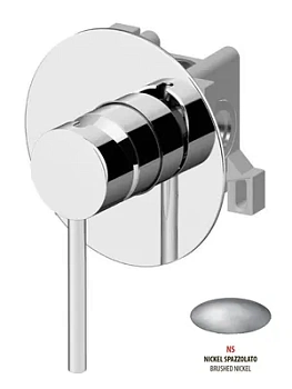 Смеситель GATTONI 9031/90NS.CH для душа, встраиваемый, никлель браш