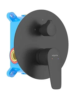 Смеситель для ванны/душа Aquatek AQ1146MB встраиваемый, 2 режима, однозахватный, черный мат