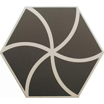 DNA Tiles Fancy 127011 Waves Graphite 20x23