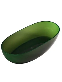 Прозрачная ванна Abber (1700х750) отдельностоящая, донный клапан, зеленая AT9703Emerald