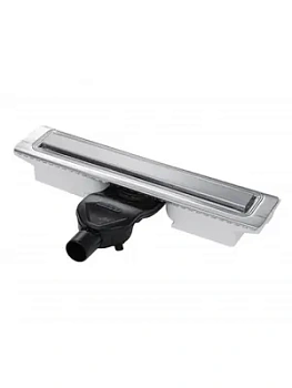 Душевой лоток BERGES 500, матовый хром, боковой выпуск S-сифон D50 H60, 090136