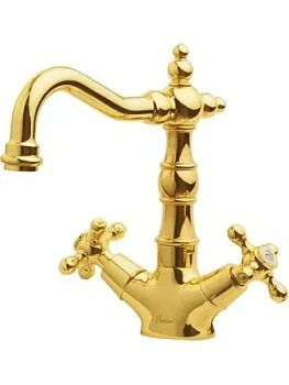 Смеситель Boheme Oro 292 для раковины, на 1 отверстие, двухзахватный,золото
