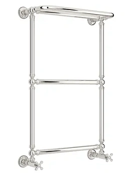 СУНЕРЖА 1386 Полотенцесушитель 860х500 нерж.сталь, с полкой, нижнее подкл. 00-0281-8650