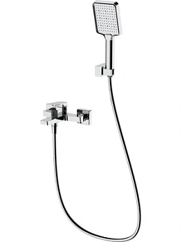 Смеситель для ванны/душа BelBagno -VASM-CRM настенный, однозахватный, с душ.гарнитуром, хром