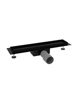 Душевой лоток под плитку toHit 400x100x75-95 комбинир, гор. выпуск, черный, TH10-024002