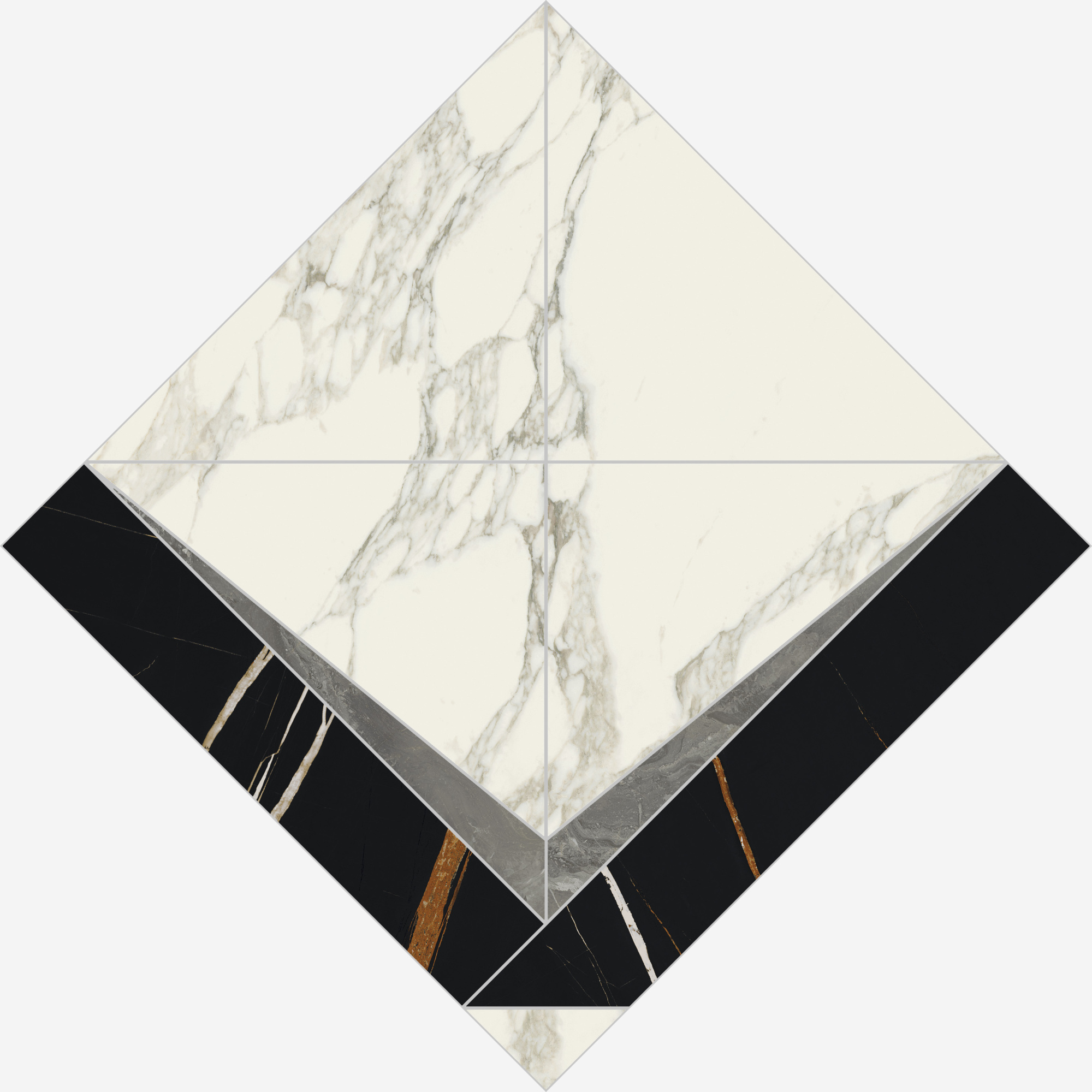 Charme Deluxe Arabescato White Intarsio 56.4X56.4 полированная