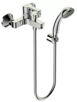Смеситель VIDIMA настенный для ванны/душа BA238AA с душевым гарнитуром, излив 95 мм, хром