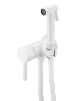 Смеситель Boheme 467-MW встраиваемый,с гигиеническим душем, однозахватный, с держ, белый мат