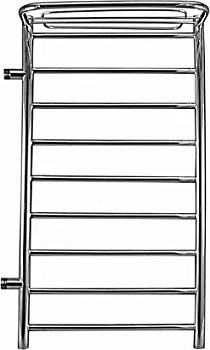 Полотенцесушитель Флагман "Лесенка" прямая с полочкой 600х400 нерж. сталь, боковое подкл. левое