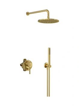 Встраиваемая душевая система KLUDI 7в1, для душа, золото матовое 38736N076