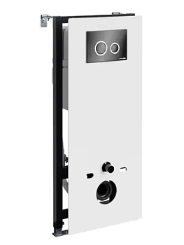 Инсталляция для унитаза WasserKRAFT с клавишей смыва, цвет: черный/белый 20TLT.010.ME.WH.PB01