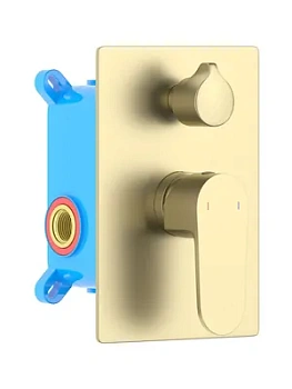 Смеситель для ванны/душа Aquatek AQ1246BG встраиваемый, 2 режима, однозахватный, золото шлиф