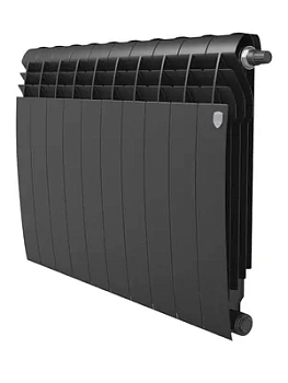Радиатор биметаллический, 10 секций ROYAL THERMO 500 Noir Sable, VR80 нижнее подкл., НС-1506307