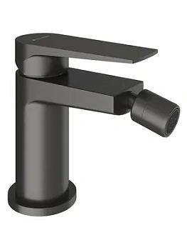 Смеситель для биде Aqueduto LIN0545 однозахватный, низкий излив 93мм, оружейная сталь