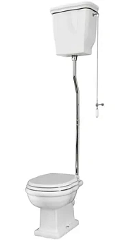Унитаз с высоким бачком ArtCeram 360х530х385 вертикальн. выпуск, белый/хром ART-HEV002V01.00+ART-HEC004V01.00+ART-HEA006V71