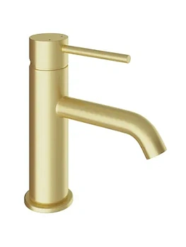 Смеситель для раковины Aqueduto CAN0250 однозахватный, низкий излив 77мм, шлифованное золото