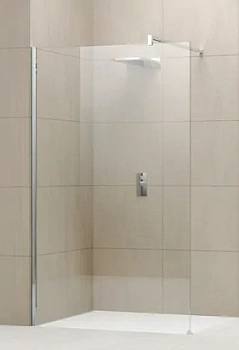 Душевое ограждение Novellini H 1780х1950 кронштейн, стекло прозрачное/серебро H180-1B