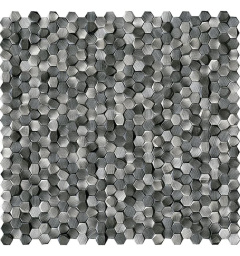 Metallic Aluminium 3D Hexagon Metal Titanium 29.8X30.8