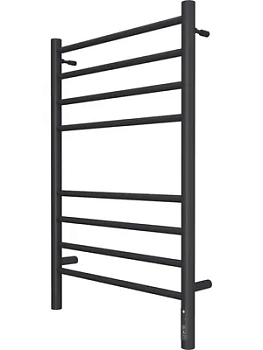Полотенцесушитель TERMINUS П8 (ШВ:532x800) электрический, встроенный диммер, Ral 9005 черный матовый