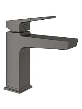 Смеситель для раковины Aqueduto CLA0245 однозахватный, низкий излив 95мм, сталь оружейная