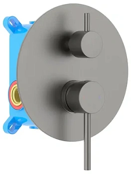 Смеситель для ванны/душа Aquatek AQ1346BGM встраиваемый, 2 режима, однозахватный, сталь оруж