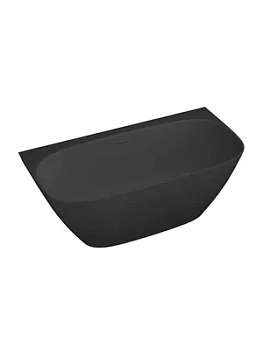 Ванна пристенная Salini (1800х850х620) искусств.камень, S-Stone, черный матовый 102523MF