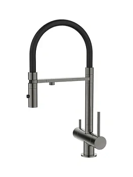 Смеситель Iddis для кухни, с каналом для фильтрованной воды, гибкий излив, графит GMFFi05