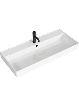 Раковина Aqwella 1000 (1010х450х100) накладная, отверстие под смеситель, белый 4610119205164