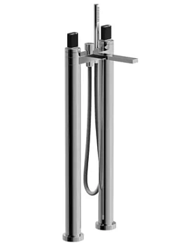 Смеситель Fantini для ванны напольный с ручным душем FIT, хром 2902N580SB