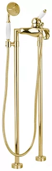 Смеситель CEZARES -VDPM-02-Bi для ванны, напольный, ручной душ, бронза/ручка белая