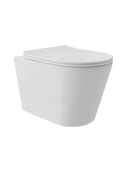 Унитаз подвесной Aqueduto 520х365х350 безобод., сиденье с микролиф., белый мат. CONT0220