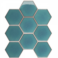 Hexagon Big Green Glossy 29.5X25.6
