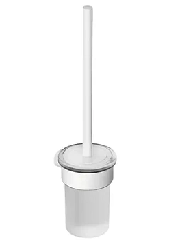 Ершик для унитаза KLUDI- настенный, белый матовый/белое матовое стекло 5897453
