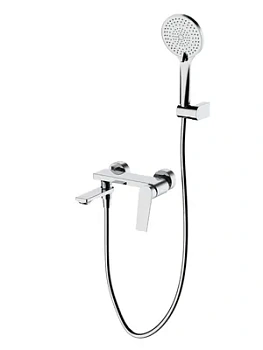 Смеситель CEZARES -VD-01 для ванны/душа, настенный, однозахватный, ручной душ, хром