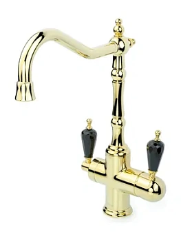 Смеситель Boheme Oro 112-BSW для кухни, однозахватный, c краном для п/воды, золото