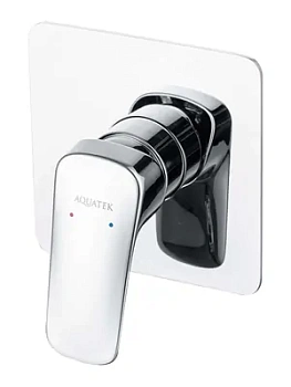 Смеситель для душа Aquatek AQ1066CR встраиваемый, однозахватный, цвет: хром